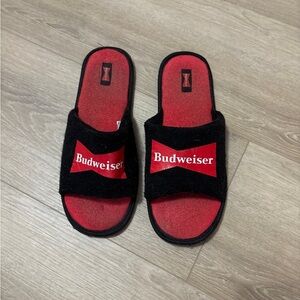 Budweiser Red and Black Casual Slides